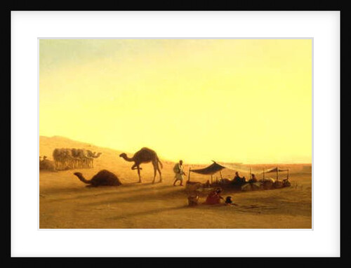 An Arab Encampment by Charles Theodore (1814-88) Frere