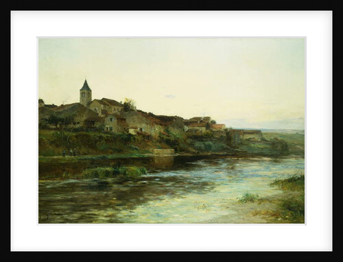A French River Town by Edmond Petitjean