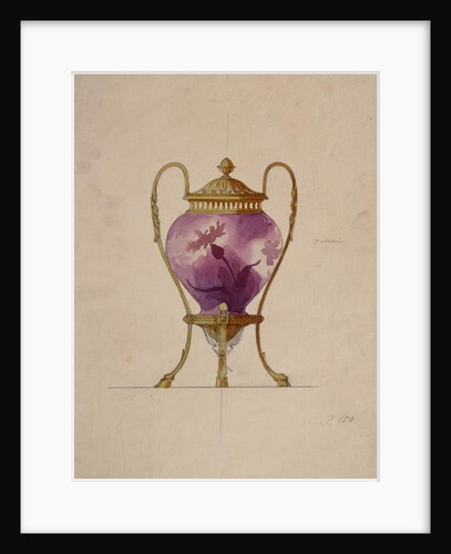 Design for a mounted Art Nouveau glass brule-parfum, House of Carl Faberge by School European