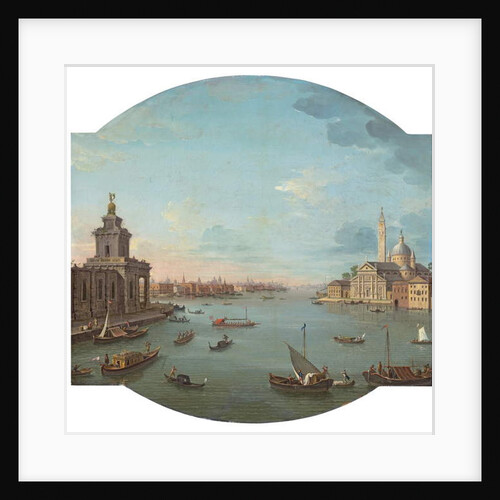 View of San Giorgio Maggiore, Venice, with the Punta della Dogana in the foreground by Antonio Joli