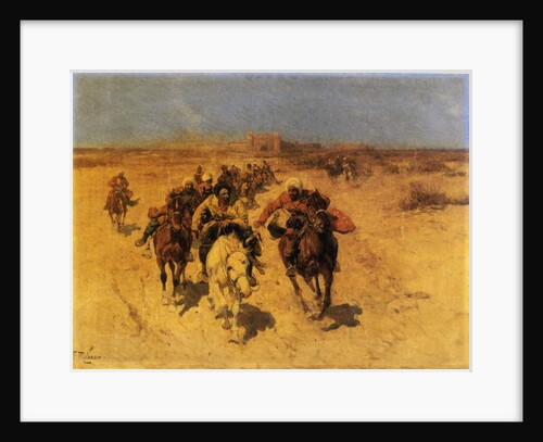 Arabs on horseback by Franz Roubard