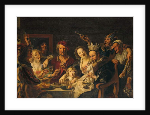 The King Drinks by Jacob (studio of) Jordaens