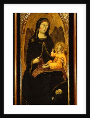 Madonna and Child with donor, panel from the high altar of SS. Domenico e Giacomo, Bevagna, 1416 by Benedetto di Bindo