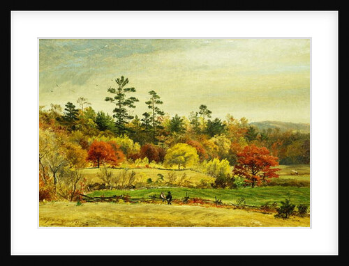 Conversation at the Fence, 1873 by Jasper Francis Cropsey