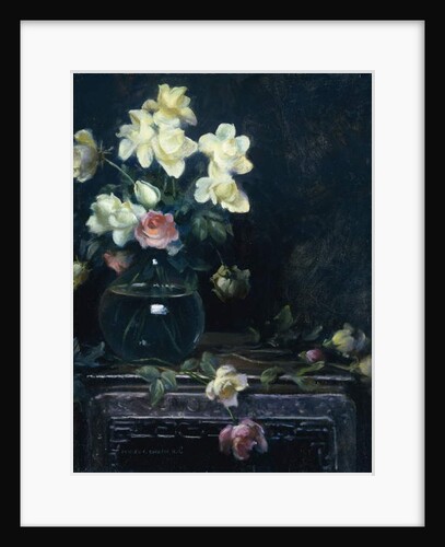 Roses in a Glass Vase by Charles Courtney Curran