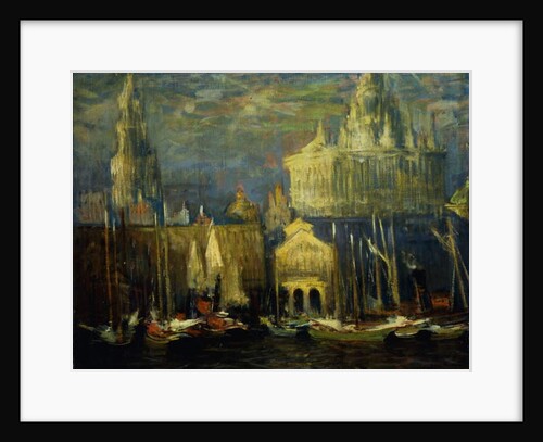 New York Waterfront, 1925 by Arthur Clifton Goodwin