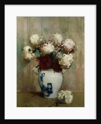 Mums in an Oriental Vase by Emil Carlsen