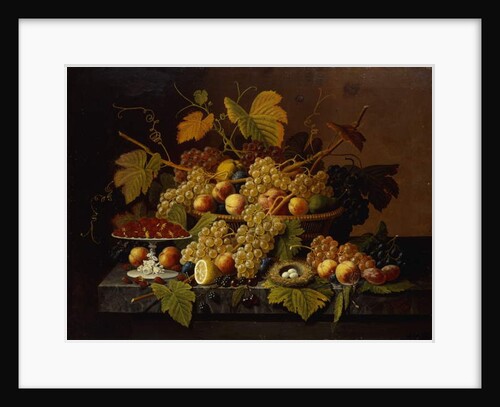 Still Life with Fruit, 1854 by Severin Roesen