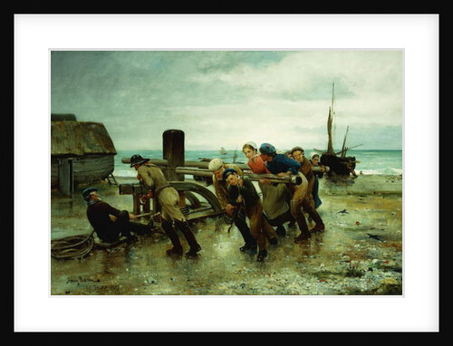 Hauling a Ship, 1887 by Henry Bacon