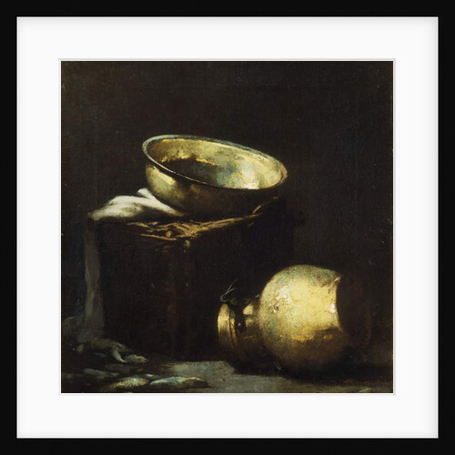 Still Life with Copper Pots and Black Fish, 1894 by Emil Carlsen