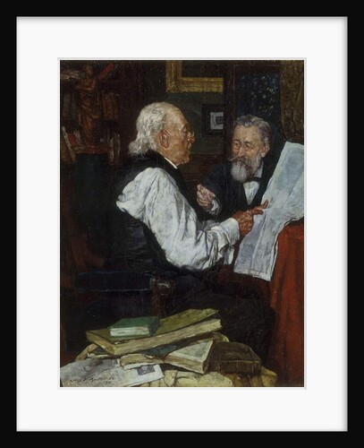 Discussing the News: The Argument, 1891 by Louis Charles Moeller