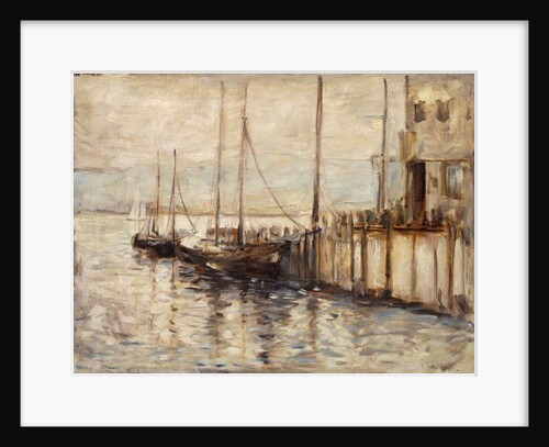 Fishing Boat in a Harbor by John Henry Twachtman