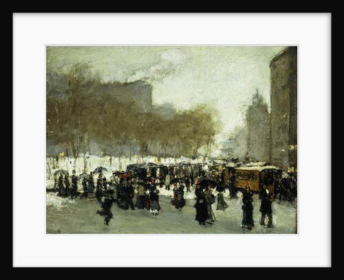 A Wintry Day in the City by School American