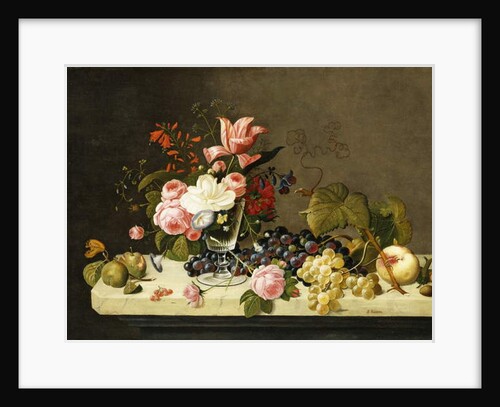 Flowers and Fruit by Severin Roesen