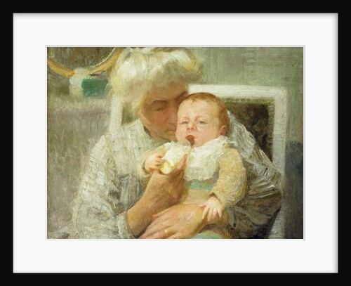 The Baby's Bottle by Robert William Vonnoh