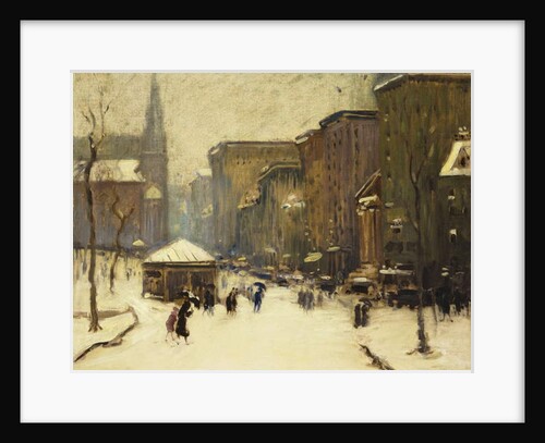 Park Street Church in Snow, 1913 by Arthur Clifton Goodwin