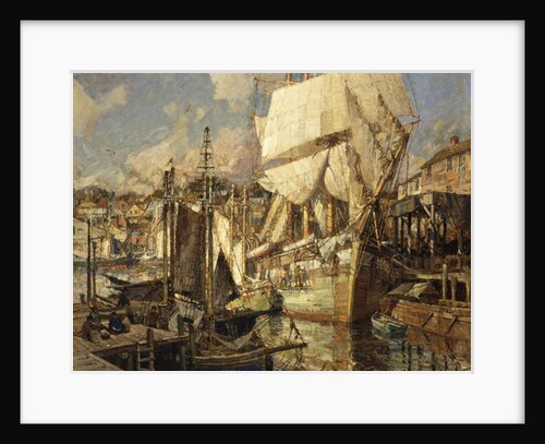 Cadiz Salt Ship, Gloucester Harbor by Frederick John Mulhaupt