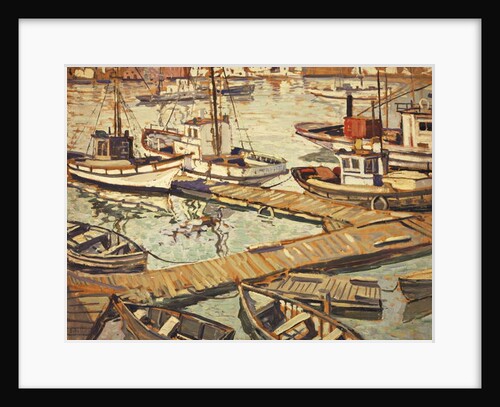 The Boat Basin at Santa Barbara by Walter Elmer Schofield