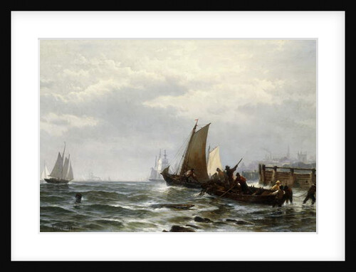 Newcastle on the Delaware, 1872 by Edward Moran