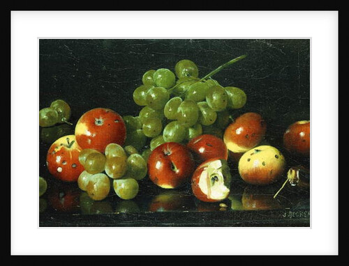 Still Life with Crabapples and Grapes by Joseph Decker