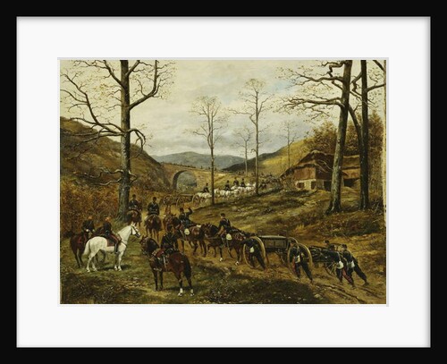 Artillery Moving Through a Valley, Rezonville by Paul Emile Leon Perboyre