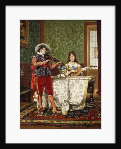 The Duet, 1888 by Adolphe Alexandre Lesrel
