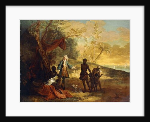 From the Four Parts of the World - Africa: A European Merchant Bartering with a Black Chief, 1724 by Jean-Baptiste Oudry