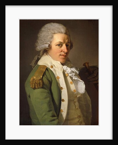 Portrait of the Artist, Half Length, Wearing a Green Jacket and Holding a Cane by Joseph Ducreux