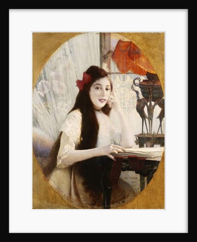 Portrait of a Young Girl at a Desk, 1904 by Jules Verdier