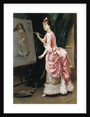In the Study; En el Estudio by Raimundo de Madrazo y Garreta