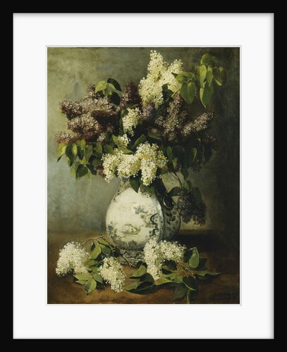 Lilac in a Delft Vase, 1895 by Emile Vernon