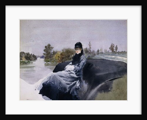 Lady in a Carriage; Signora in Vettura by Giuseppe or Joseph de Nittis