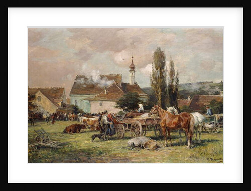 A Market by a Village by Karl Stuhlmuller