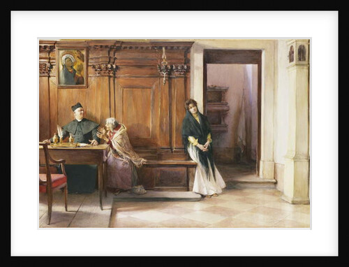 A Clerical Intervention, 1897 by Ludwig Passini