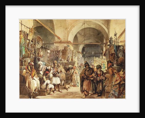 In the Bazaar, 1854 by Amadeo Preziosi