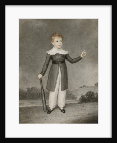 Portrait of Edward Currie Holding a Cricket Bat, 1830 by Adam Buck