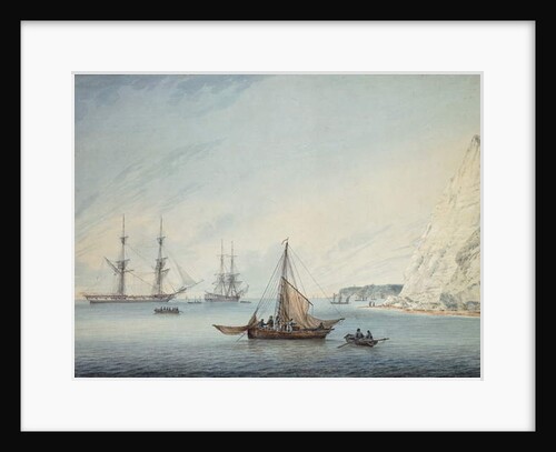 Shipping Off Shakespeare's Cliff, 1806 by Samuel Atkins