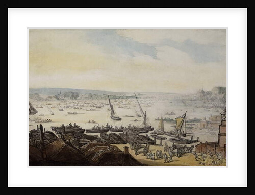 A Regatta on the Thames below Westminster by Thomas Rowlandson