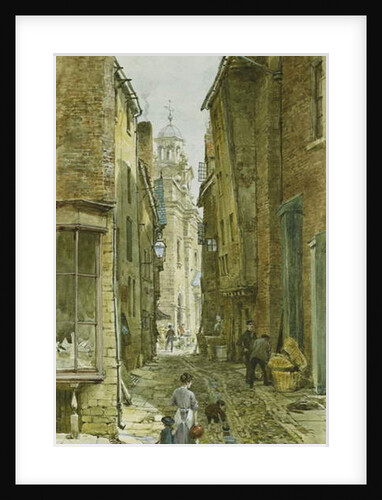 Figures in Harp Lane, Ludlow by Louise Ingram Rayner