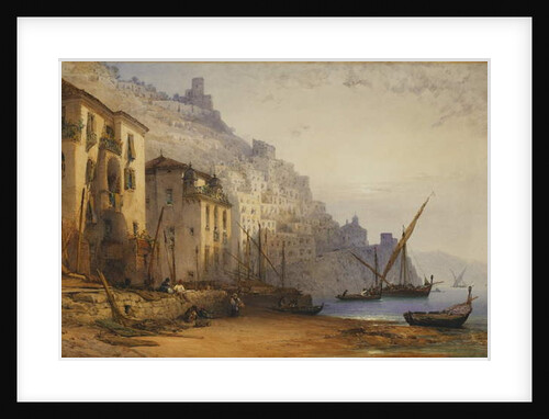 Amalfi from the Shore - A Summer's Morning, 1887 by William Callow