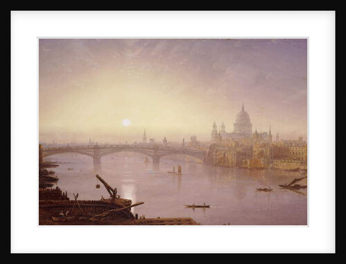 Southwark Bridge and St. Paul's Cathedral from London Bridge: Evening by George Fennel Robson