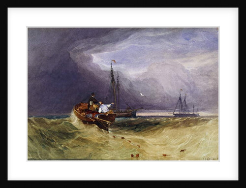 Fishing Boats Off Yarmouth, 1832 by John Sell Cotman