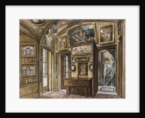 The Breakfast Room in Sir John Soane's Museum at 13 Lincoln's Inns Fields, Looking South into the Hall and Staircase by Charles James Richardson