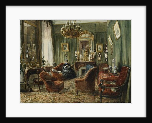 Vue de Salon de la Comtesse de Salverte a Paris, 1857 by Felix Francois Barthelemy Genaille