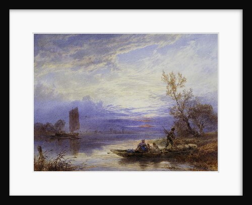 A Ferry at Sunset by Myles Birket Foster
