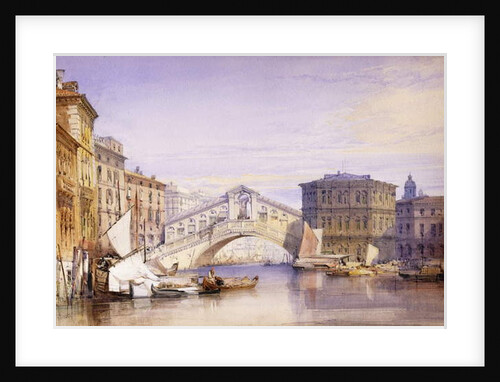 The Rialto from the Grand Canal, 1852 by William Callow