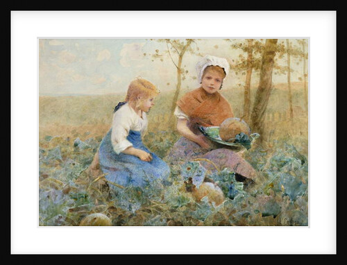 Gathering Pumpkins by Hector Caffieri