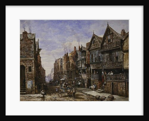Chester: Watergate Street from the Corner of Crook Street, with Eastgate Beyond by Louise Ingram Rayner