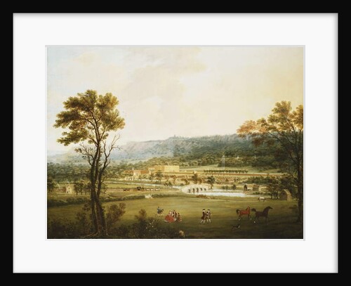 An Extensive View of Chatsworth, Derbyshire from the South-West by Thomas Smith of Derby