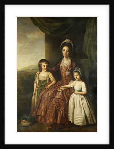 A Group Portrait of Mary, Countess of Darnley and Her Children, Lord Clifton and Lady Mary Bligh, All Full Length by Nathaniel Dance